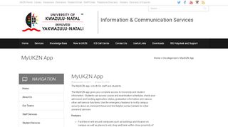 
                            8. MyUKZN App – Information and Communication Services