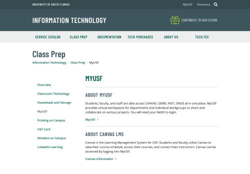 
                            5. MyUSF | Information Technology - University of South Florida