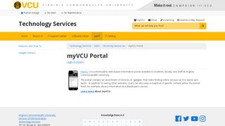 
                            4. myVCU Portal | Technology Services | VCU