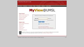 
                            1. MyView@UMSL: University of Missouri-St. Louis
