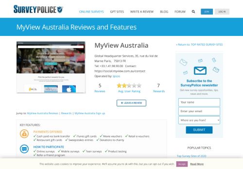 
                            7. MyView Australia Ranking and Reviews - SurveyPolice