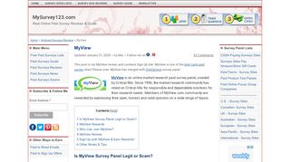 
                            3. MyView Surveys Review & Sign Up - MySurvey123