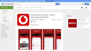 
                            7. MyVodafone (India) - Online Recharge & Pay Bills - Apps on Google ...