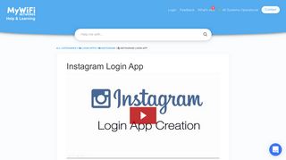 
                            6. MyWiFi Networks | Platform Support - Instagram Login App