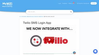 
                            7. MyWiFi Networks | Platform Support - Twilio SMS Login App