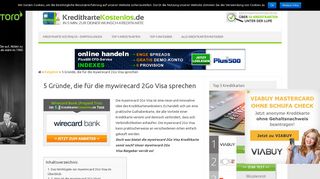 
                            5. mywirecard 2Go Visa » Erfahrungen im Test & Gebühren Überblick