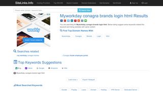 
                            6. Myworkday conagra brands login html Results For Websites Listing