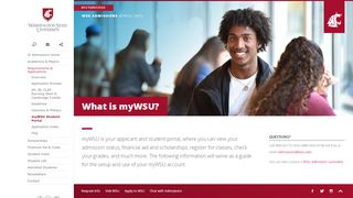 
                            2. myWSU Info | Admissions | Washington State University