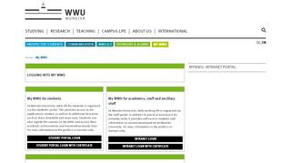 
                            2. MyWWU- Intranet portal - Universität Münster