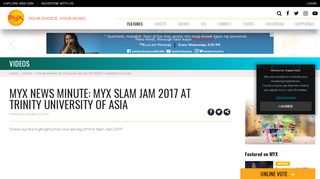 
                            13. MYX News Minute: MYX Slam Jam 2017 At Trinity University Of Asia ...