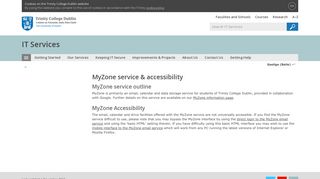 
                            5. MyZone service & accessibility - IT Services : Trinity College Dublin