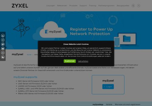
                            1. myZyxel Zyxel's Online Service Plattform um Geräte und Lizenzen zu ...