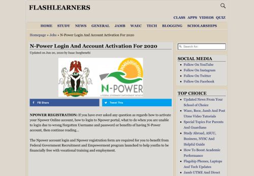 
                            11. N-power Account Login And Npower Registration Form 2019