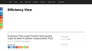 
                            8. N-power Test Login Portal | Successful ways to take N-power ...