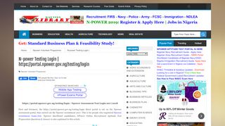 
                            1. N-power Testing Login | https://portal.npower.gov.ng ... - martins library