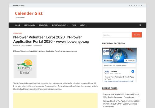 
                            2. N-Power Volunteer Corps 2018 | N-Power Application Portal 2018 ...