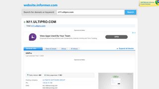 
                            9. n11.ultipro.com at Website Informer. UltiPro. Visit N 11 Ulti Pro.