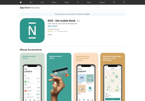 
                            12. N26 – Die mobile Bank im App Store - iTunes - Apple