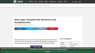 
                            3. N26-Login: Anmelden für Girokonto und Kundenbereich – GIGA