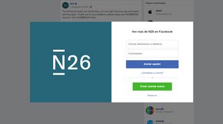 
                            10. N26 - The technical issues are solved now, you can login... | Facebook