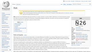 
                            8. N26 - Wikipedia, la enciclopedia libre