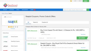
                            12. Naaptol Coupons, Promo code, Offers & Deals - February 2019