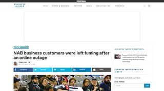 
                            12. NAB business customers were left fuming after an online outage ...