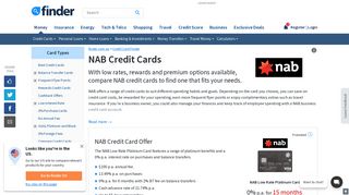 
                            8. NAB Credit Cards - Compare offers and read reviews | finder.com.au