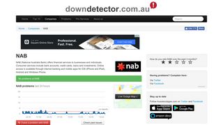 
                            6. NAB down? Current outages | Downdetector