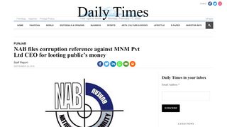 
                            13. NAB files corruption reference against MNM Pvt Ltd CEO for looting ...