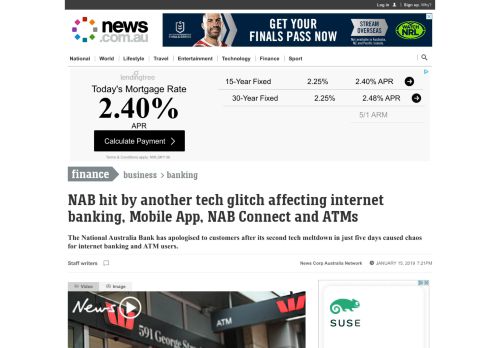 
                            10. NAB glitch: Internet banking, Mobile App, NAB Connect, ATMs affected