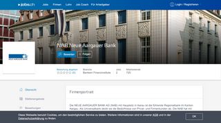 
                            10. NAB Neue Aargauer Bank - 26 Stellenangebote auf jobs.ch