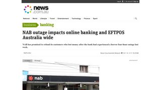 
                            10. NAB outage impacts online banking and EFTPOS Australia wide