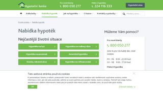 
                            9. Nabídka hypoték - Hypoteční banka