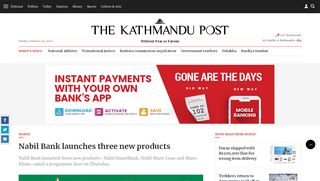 
                            13. Nabil Bank launches three new products - MONEY - The Kathmandu ...