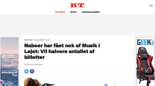 
                            12. Naboer har fået nok af Musik i Lejet: Vil halvere antallet af billetter | BT ...