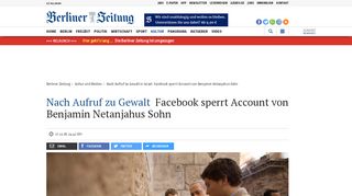 
                            1. Nach Aufruf zu Gewalt in Israel: Facebook sperrt Account von ...