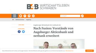 
                            13. Nach Fusion: Vorstände von Augsburger Aktienbank und netbank ...