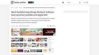 
                            8. Nach Kartellamtsprüfung: Hörbuch-Exklusiv-Deal zwischen Audible ...