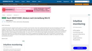 
                            6. Nach KB4074588: Absturz nach Anmeldung Win10 - Administrator