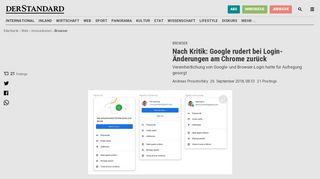 
                            2. Nach Kritik: Google rudert bei Login-Änderungen am Chrome zurück ...