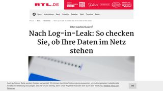 
                            4. Nach Log-in-Leak: So checken Sie, ob Ihre Daten im Netz ... - RTL.de