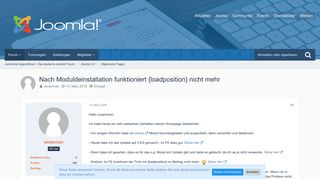 
                            9. Nach Moduldeinstallation funktioniert {loadposition} nicht mehr ...