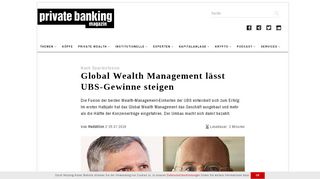 
                            13. Nach Spartenfusion: Global Wealth Management lässt UBS-Gewinne ...