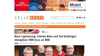 
                            12. Nach Typisierung: Familie Böse und TuS Eicklingen übergeben ...