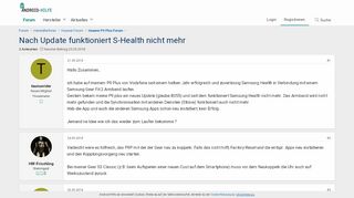 
                            2. Nach Update funktioniert S-Health nicht mehr - Huawei P9 Plus ...