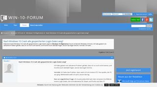 
                            3. Nach Windows 10 Crash alle gespeicherten Login-Daten weg ...