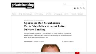 
                            6. Nachfolger von Heiko Stühmeyer: Sparkasse Bad Oeynhausen ...