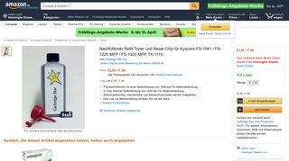 
                            8. Nachfülltoner Refill Toner und Reset Chip für: Amazon.de: Computer ...