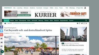
                            12. Nachhaltigkeit: Uni Bayreuth welt- und deutschlandweit Spitze ...